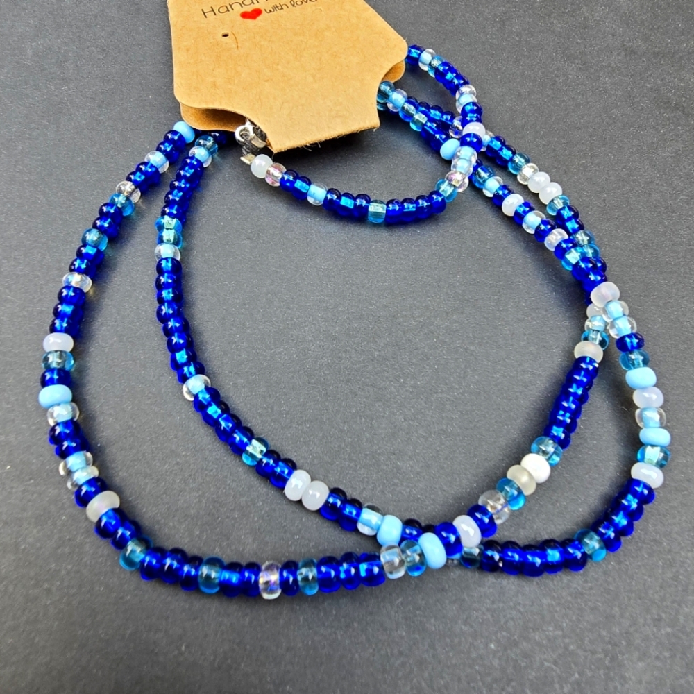 $2 with $5+ Bundle•12" Handmade Glass Bead Necklace JW-18